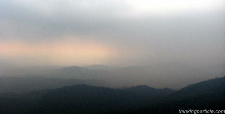A Misty and noisy sunset at Agumbe